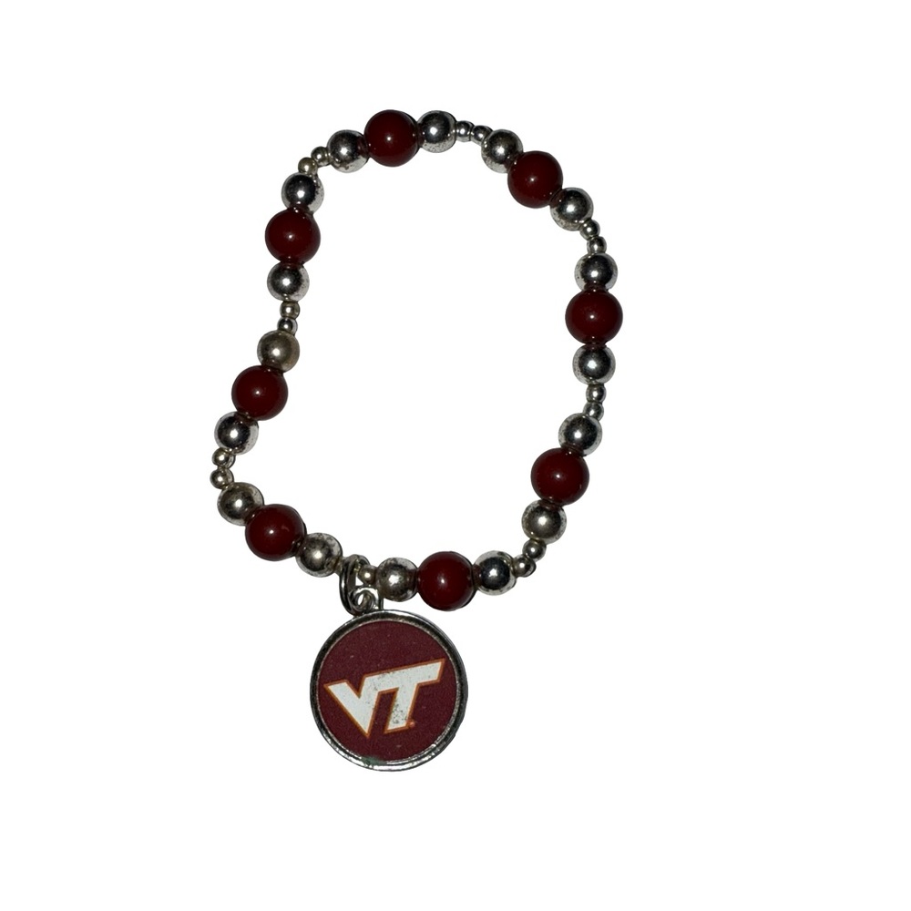 Virginia Tech Hokies beaded bracelet